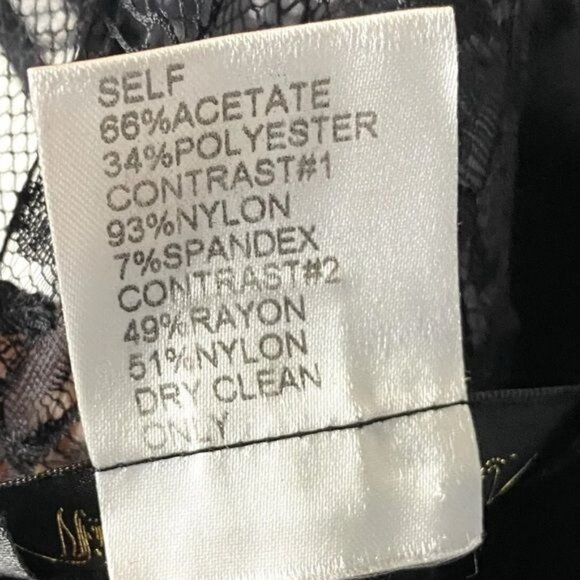 NWT Tadashi Shoji Black Lace Sequin Dress 10 | Mob Wife Dark Romance Luxury LBD - Picture 10 of 11